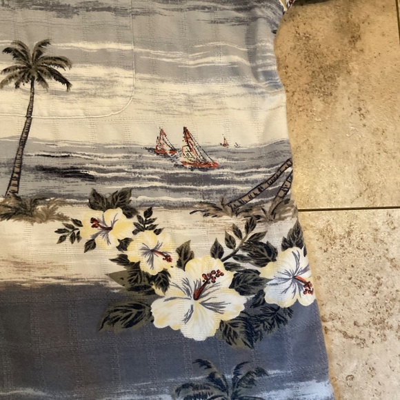 Men's Palm Island Clothing Co Short Sleeved Hawaiian Button Down Shirt Sz L - Picture 13 of 13